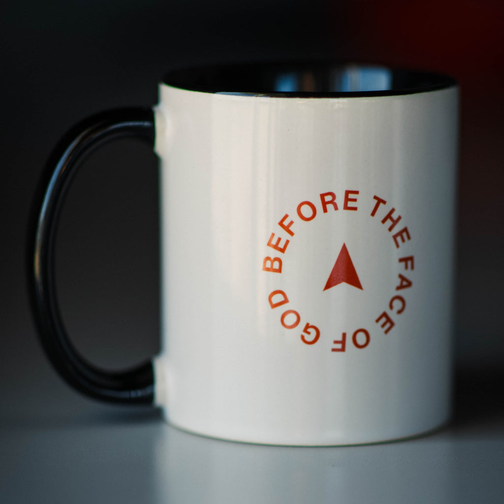 White Mug with Black Handle